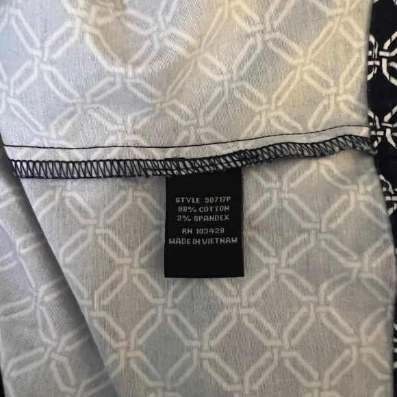 intro Cropped Jacket Navy and White Size PL - Picture 4 of 5